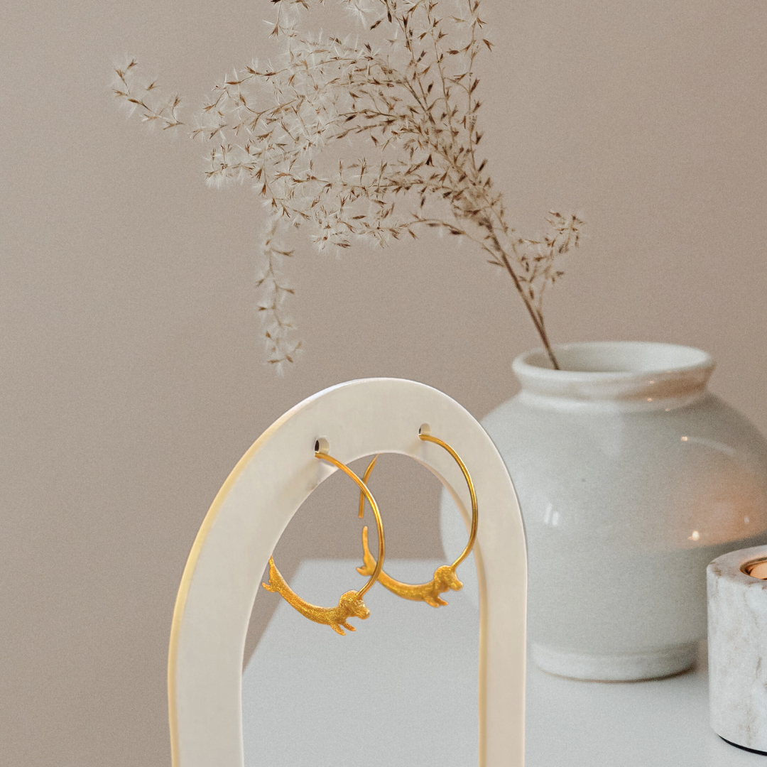 Pendientes de aro perro Salchicha